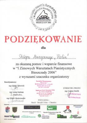 Zimowe warsztaty pianistyczne 2006